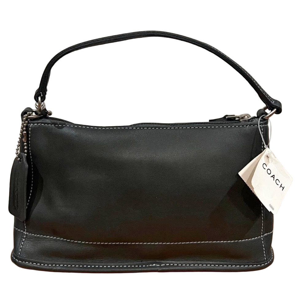 COACH Bleecker Demi Zip Shoulder Bag 9311 Black Leather NWT Y2K Vintage - Picture 2 of 16